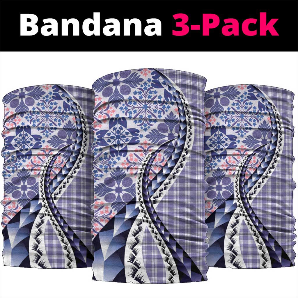 Aloha Vintage Palaka Floral Hawaiian Quilt Neck Gaiter Poni Motif - Polynesian Pride