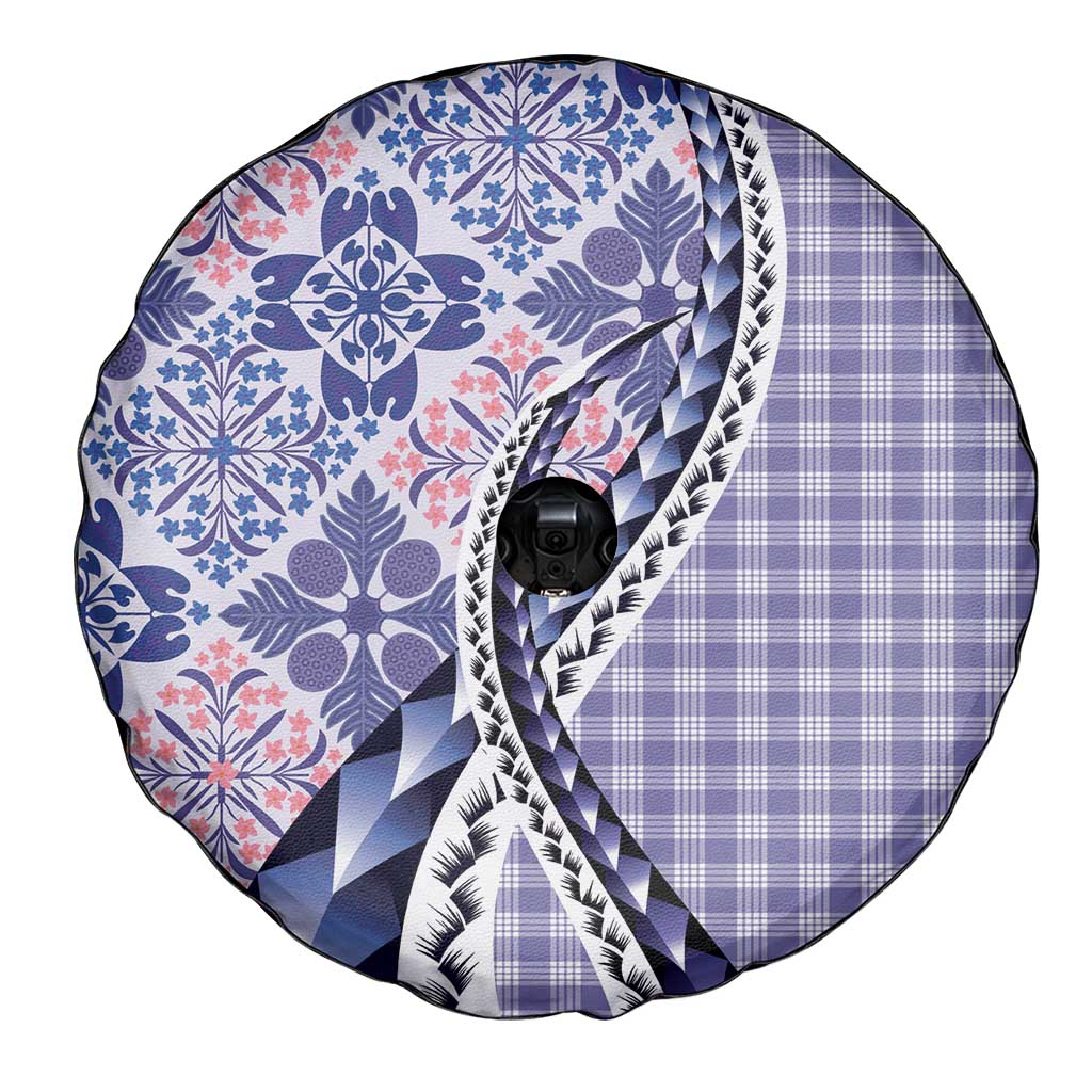 Aloha Vintage Palaka Floral Hawaiian Quilt Spare Tire Cover Poni Motif - Polynesian Pride