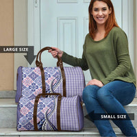 Aloha Vintage Palaka Floral Hawaiian Quilt Travel Bag Poni Motif - Polynesian Pride