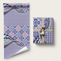 Aloha Vintage Palaka Floral Hawaiian Quilt Wrapping Paper Poni Motif - Polynesian Pride