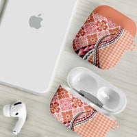 Aloha Vintage Palaka Floral Hawaiian Quilt AirPods Case Ulaula Motif - Polynesian Pride