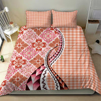 Aloha Vintage Palaka Floral Hawaiian Quilt Bedding Set Ulaula Motif - Polynesian Pride