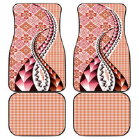 Aloha Vintage Palaka Floral Hawaiian Quilt Car Mats Ulaula Motif - Polynesian Pride