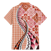 Aloha Vintage Palaka Floral Hawaiian Quilt Family Matching Mermaid Dress and Hawaiian Shirt Ulaula Motif LT9 - Polynesian Pride