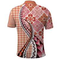 Aloha Vintage Palaka Floral Hawaiian Quilt Polo Shirt Ulaula Motif - Polynesian Pride