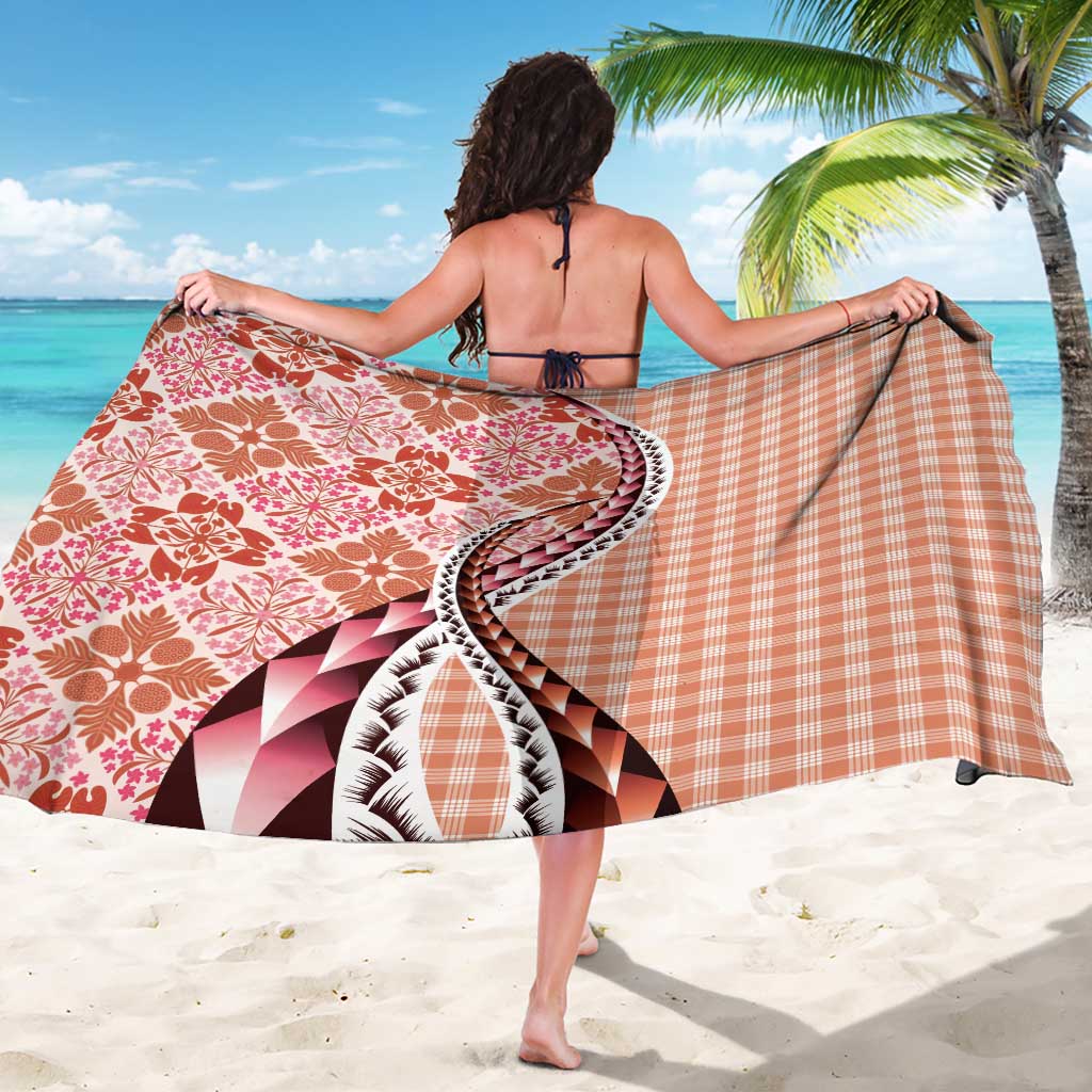 Aloha Vintage Palaka Floral Hawaiian Quilt Sarong Ulaula Motif - Polynesian Pride