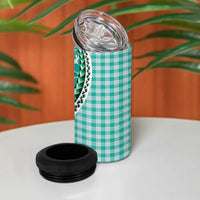 Aloha Vintage Palaka Floral Hawaiian Quilt 4 in 1 Can Cooler Tumbler Polu Motif - Polynesian Pride