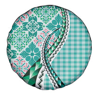 Aloha Vintage Palaka Floral Hawaiian Quilt Spare Tire Cover Polu Motif - Polynesian Pride