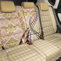 Aloha Vintage Palaka Floral Hawaiian Quilt Back Car Seat Cover Melemele Motif - Polynesian Pride