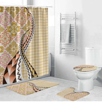 Aloha Vintage Palaka Floral Hawaiian Quilt Bathroom Set Melemele Motif - Polynesian Pride