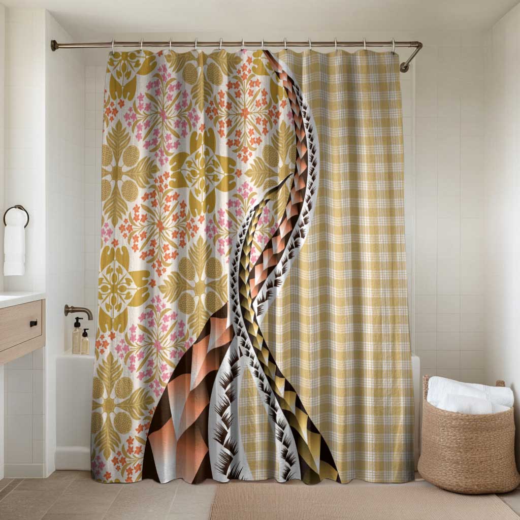 Aloha Vintage Palaka Floral Hawaiian Quilt Bathroom Set Melemele Motif - Polynesian Pride