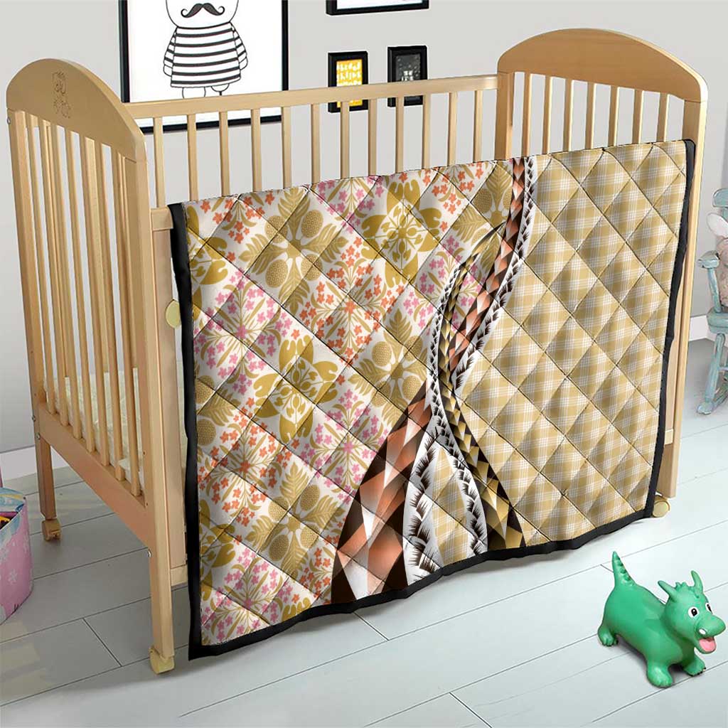 Aloha Vintage Palaka Floral Hawaiian Quilt Quilt Melemele Motif - Polynesian Pride