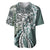 Aloha Vintage Plumeria Hawaiian Tapa Pattern Baseball Jersey Dark Turquoise Hawaiian Tapa Pattern - Polynesian Pride