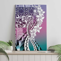 Aloha Vintage Plumeria Hawaiian Tapa Pattern Canvas Wall Art Gradient Hawaiian Tapa Pattern - Polynesian Pride