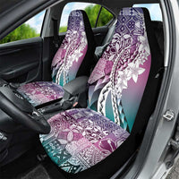 Aloha Vintage Plumeria Hawaiian Tapa Pattern Car Seat Cover Gradient Hawaiian Tapa Pattern - Polynesian Pride