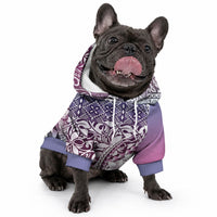 Aloha Vintage Plumeria Hawaiian Tapa Pattern Pet Hoodie Gradient Hawaiian Tapa Pattern LT9 - Polynesian Pride