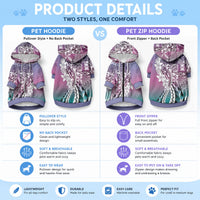 Aloha Vintage Plumeria Hawaiian Tapa Pattern Pet Hoodie Gradient Hawaiian Tapa Pattern LT9 - Polynesian Pride