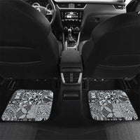 Aloha Vintage Plumeria Hawaiian Tapa Pattern Car Mats Gray Hawaiian Tapa Pattern - Polynesian Pride