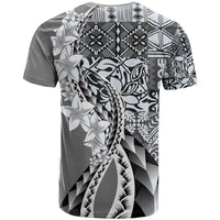 Aloha Vintage Plumeria Hawaiian Tapa Pattern T Shirt Gray Hawaiian Tapa Pattern - Polynesian Pride