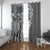 Aloha Vintage Plumeria Hawaiian Tapa Pattern Window Curtain Gray Hawaiian Tapa Pattern - Polynesian Pride
