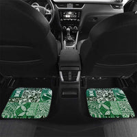 Aloha Vintage Plumeria Hawaiian Tapa Pattern Car Mats Green Hawaiian Tapa Pattern - Polynesian Pride