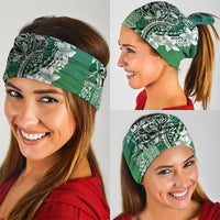 Aloha Vintage Plumeria Hawaiian Tapa Pattern Neck Gaiter Green Hawaiian Tapa Pattern - Polynesian Pride