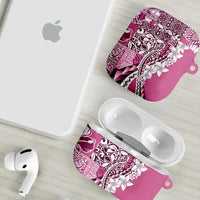 Aloha Vintage Plumeria Hawaiian Tapa Pattern AirPods Case Pink Hawaiian Tapa Pattern - Polynesian Pride