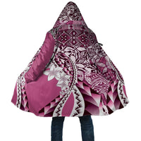 Aloha Vintage Plumeria Hawaiian Tapa Pattern Cloak Pink Hawaiian Tapa Pattern - Polynesian Pride
