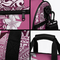 Aloha Vintage Plumeria Hawaiian Tapa Pattern Duffle Bag Pink Hawaiian Tapa Pattern LT9 - Polynesian Pride