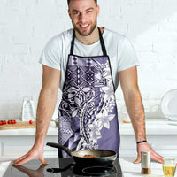 Aloha Vintage Plumeria Hawaiian Tapa Pattern Apron Purple Hawaiian Tapa Pattern - Polynesian Pride