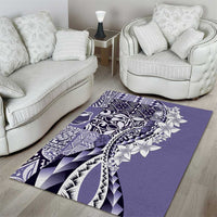 Aloha Vintage Plumeria Hawaiian Tapa Pattern Area Rug Purple Hawaiian Tapa Pattern - Polynesian Pride