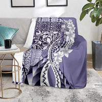 Aloha Vintage Plumeria Hawaiian Tapa Pattern Blanket Purple Hawaiian Tapa Pattern - Polynesian Pride