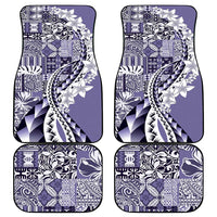 Aloha Vintage Plumeria Hawaiian Tapa Pattern Car Mats Purple Hawaiian Tapa Pattern - Polynesian Pride