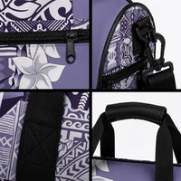 Aloha Vintage Plumeria Hawaiian Tapa Pattern Duffle Bag Purple Hawaiian Tapa Pattern LT9 - Polynesian Pride