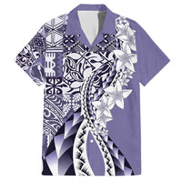 Aloha Vintage Plumeria Hawaiian Tapa Pattern Family Matching Short Sleeve Bodycon Dress and Hawaiian Shirt Purple Hawaiian Tapa Pattern LT9 Dad's Shirt - Short Sleeve Purple - Polynesian Pride