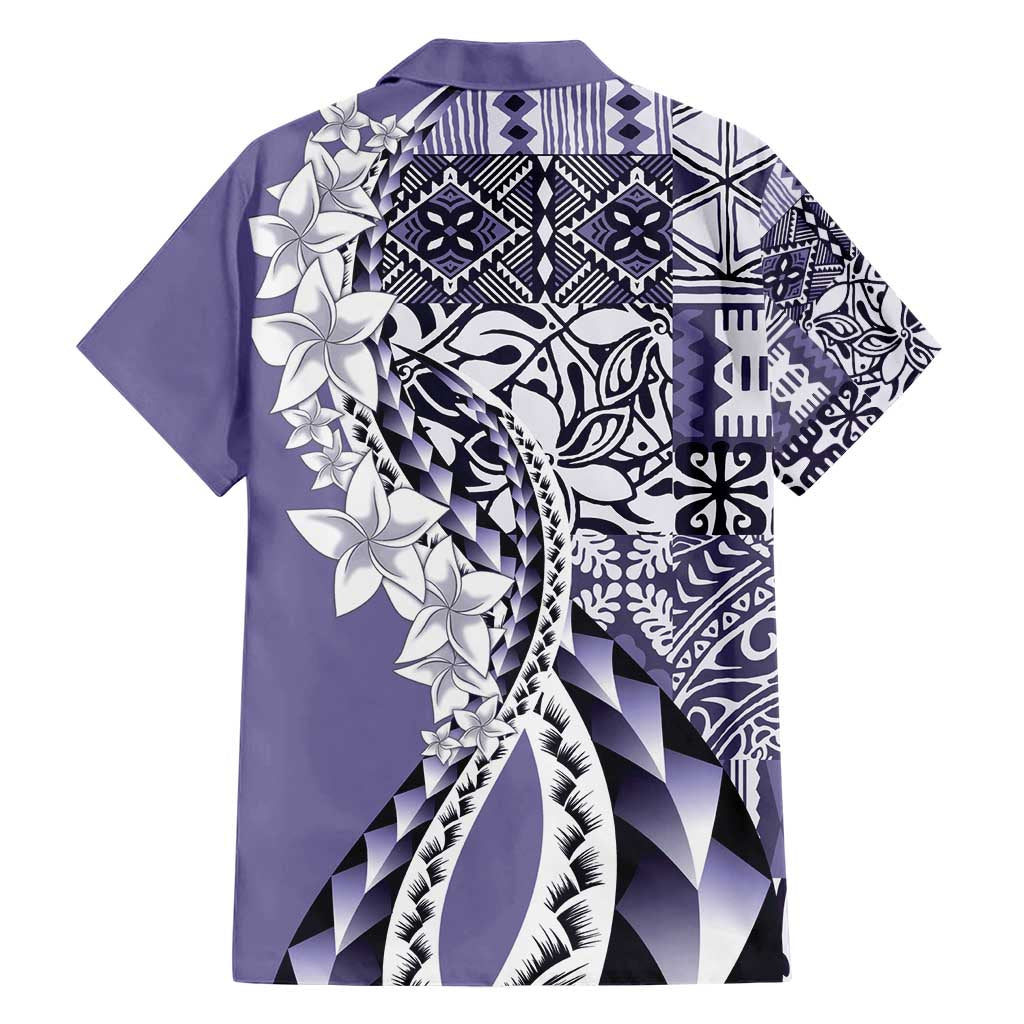 Aloha Vintage Plumeria Hawaiian Tapa Pattern Hawaiian Shirt Purple Hawaiian Tapa Pattern - Polynesian Pride