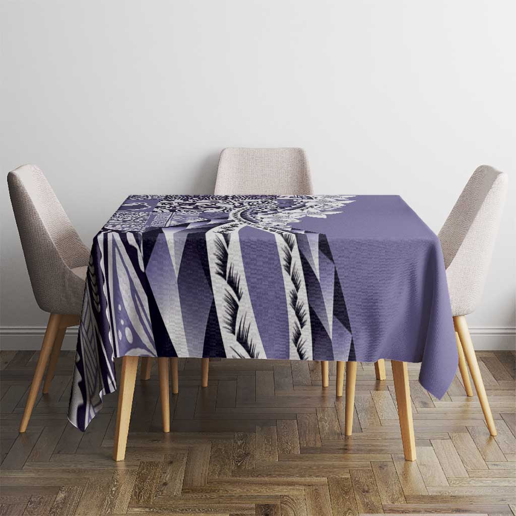 Aloha Vintage Plumeria Hawaiian Tapa Pattern Tablecloth Purple Hawaiian Tapa Pattern - Polynesian Pride