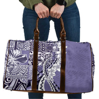 Aloha Vintage Plumeria Hawaiian Tapa Pattern Travel Bag Purple Hawaiian Tapa Pattern - Polynesian Pride