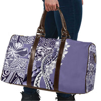Aloha Vintage Plumeria Hawaiian Tapa Pattern Travel Bag Purple Hawaiian Tapa Pattern - Polynesian Pride