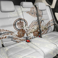 Polynesian Manta Ray Back Car Seat Cover Beige Floral Turtle Tattoo - Polynesian Pride