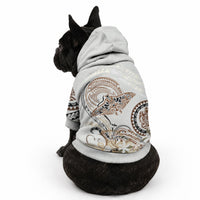 Polynesian Manta Ray Pet Hoodie Beige Floral Turtle Tattoo LT9 - Polynesian Pride