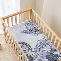 Polynesian Manta Ray Baby Bed Cover Blue Floral Turtle Tattoo LT9 - Polynesian Pride
