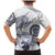 Polynesian Manta Ray Family Matching Mermaid Dress and Hawaiian Shirt Blue Floral Turtle Tattoo - Polynesian Pride