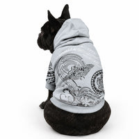 Polynesian Manta Ray Pet Hoodie Gray Floral Turtle Tattoo LT9 - Polynesian Pride