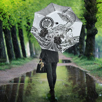 Polynesian Manta Ray Umbrella Gray Floral Turtle Tattoo - Polynesian Pride