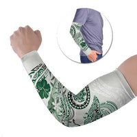 Polynesian Manta Ray Arm Sleeves Green Floral Turtle Tattoo - Polynesian Pride
