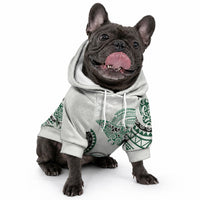 Polynesian Manta Ray Pet Hoodie Green Floral Turtle Tattoo LT9 - Polynesian Pride