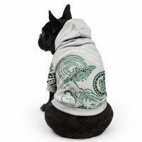 Polynesian Manta Ray Pet Hoodie Green Floral Turtle Tattoo LT9 - Polynesian Pride