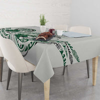 Polynesian Manta Ray Tablecloth Green Floral Turtle Tattoo - Polynesian Pride
