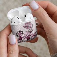 Polynesian Manta Ray AirPods Case Pink Floral Turtle Tattoo - Polynesian Pride